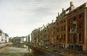 BERCKHEYDE, Gerrit Adriaensz. The Bend in the Herengracht near the Nieuwe Spiegelstraat in Amsterdam oil painting on canvas